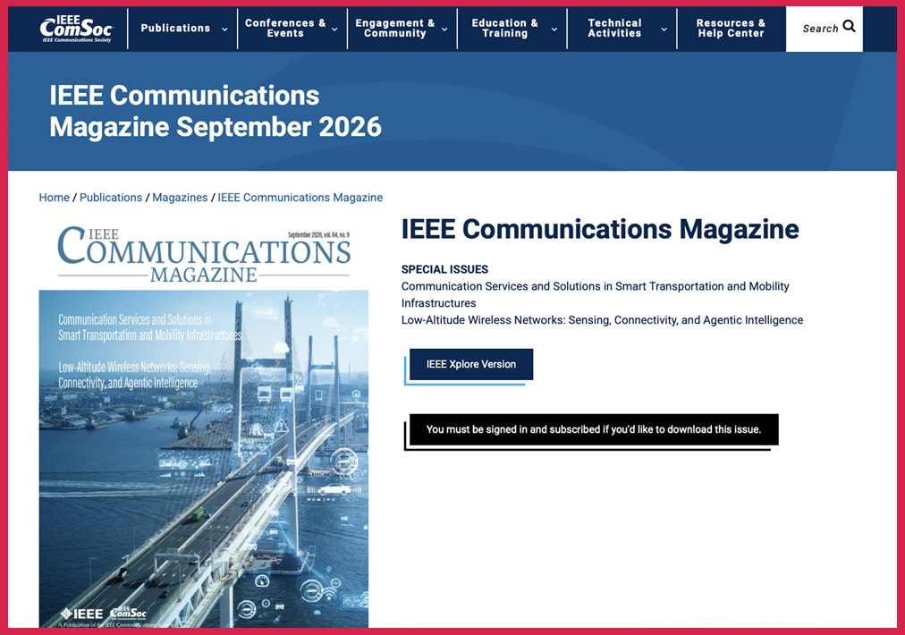 Steve Chan Reviewer for IEEE Communications Magazine
