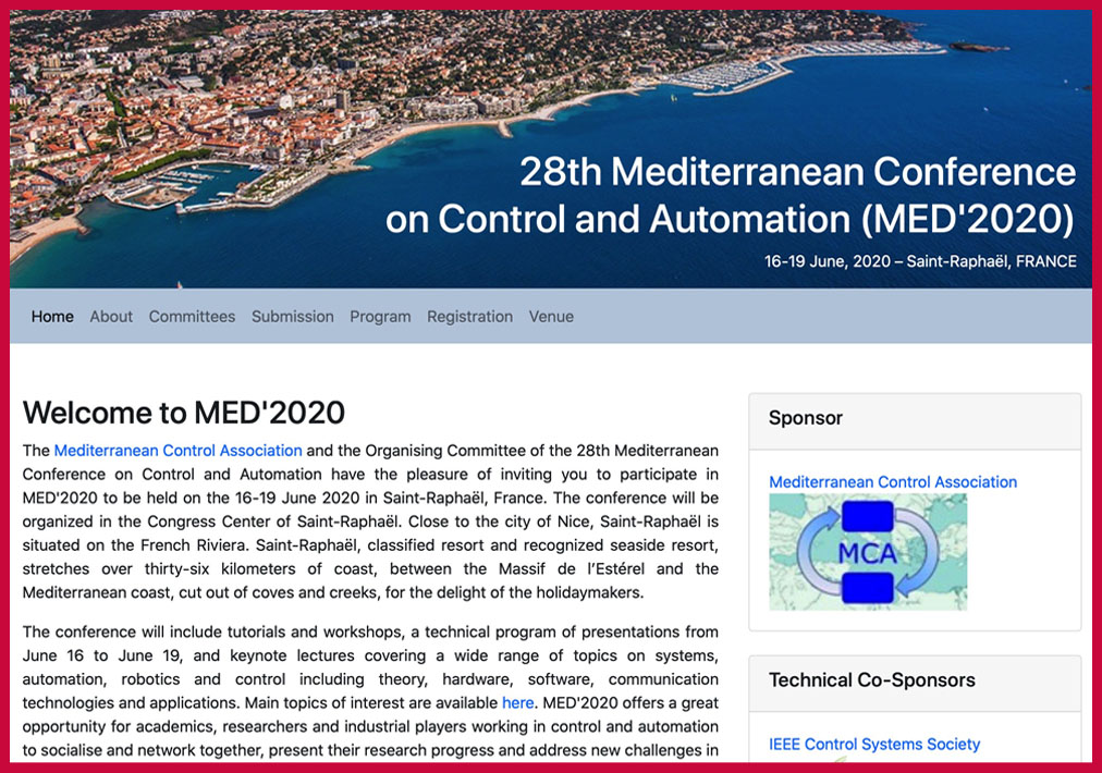 Steve Chan Reviewer for IEEE Mediterranean Conference on Control and Automation (MED)